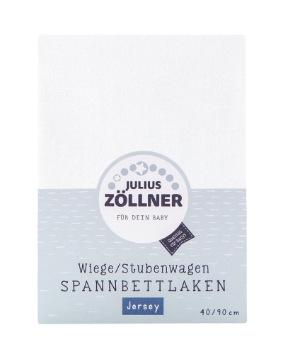 Julius Zöllner Spannbetttuch 90/40, Jersey Weiß