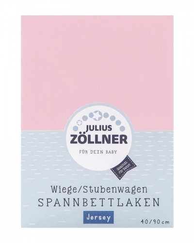 Julius Zllner Spannbetttuch 90/40, Jersey Rosa