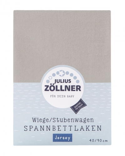 Julius Zllner Spannbetttuch 90/40, Jersey Taupe