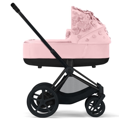 Cybex e-Priam 4 Komplettkinderwagen Fashion Edition, Simply Flowers Pink