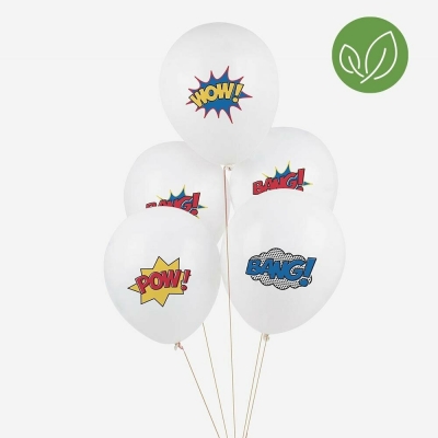 My Little Day Luftballone aus Latex, 5 Stk. - Super Heroes