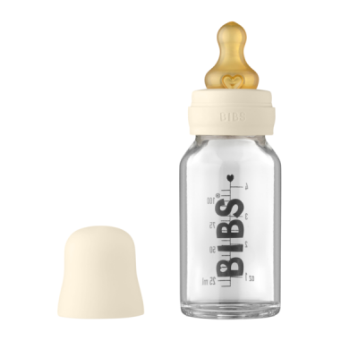 BIBS Baby Glasflasche, Ivory 110ml