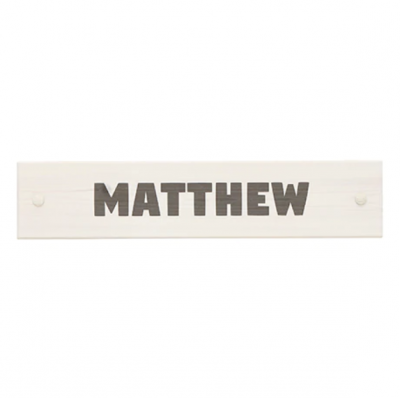 Lifetime Kidsrooms Namensschild Font Square, Whitewash