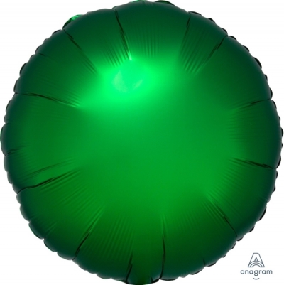 Anagram Folienballon Rund Satin Luxe, Emerald 45cm/18