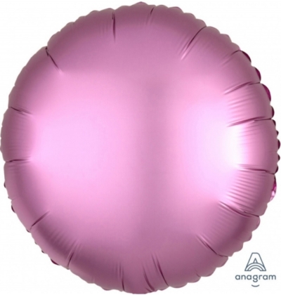 Anagram Folienballon Rund Satin Luxe, Flamingo 45cm/18