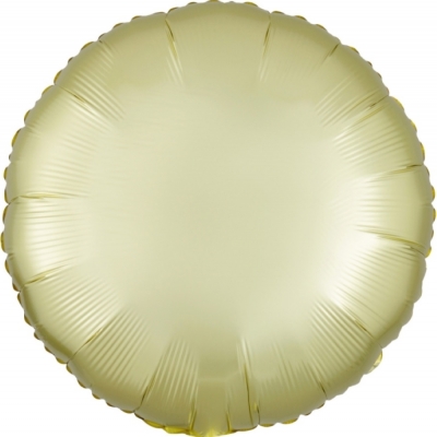 Anagram Folienballon Rund Satin Luxe, Pastel Yellow 45cm/18