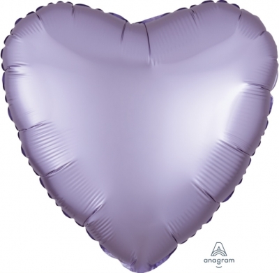 Anagram Folienballon Herz Satin Luxe, Pastel Lilac 45cm/18