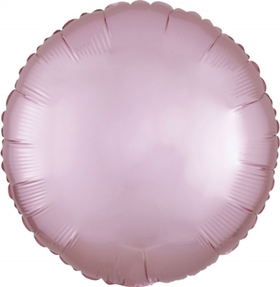 Anagram Folienballon Rund Satin Luxe, Pastel Pink 45cm/18