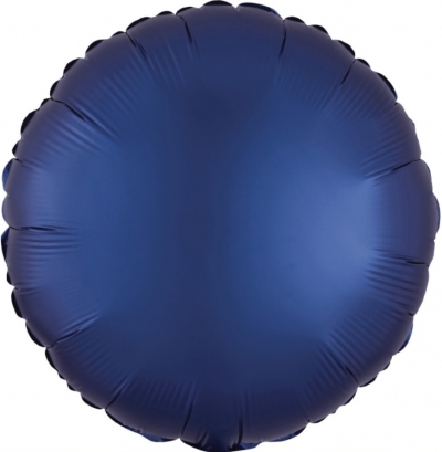 Anagram Folienballon Rund Satin Luxe, Navy 45cm/18