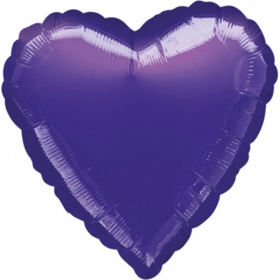 Anagram Folienballon Herz, Metallic Purple 45cm/18