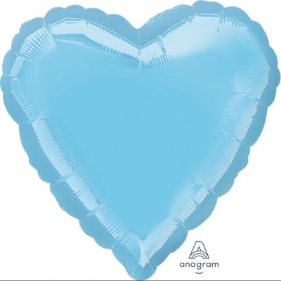 Anagram Folienballon Herz Iridescent Pearl, Lite Blue 45cm/18