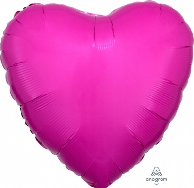 Anagram Folienballon Herz Bubble Gum Bright, Pink 45cm/18