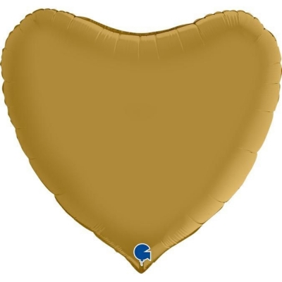 Grabo Folienballon Herz Satin, Gold 90cm/36