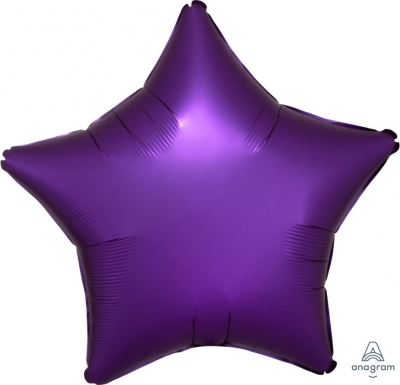 Anagram Folienballon Stern Satin, Purple Royale 50cm/20