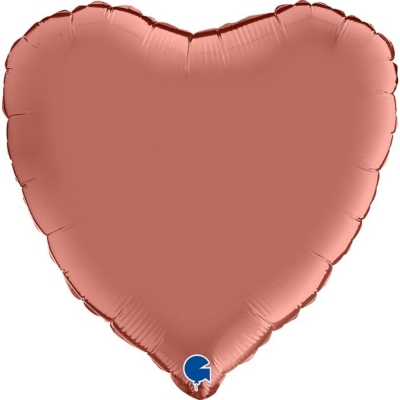 Grabo Folienballon Heart Satin, Rosgold 45cm/18