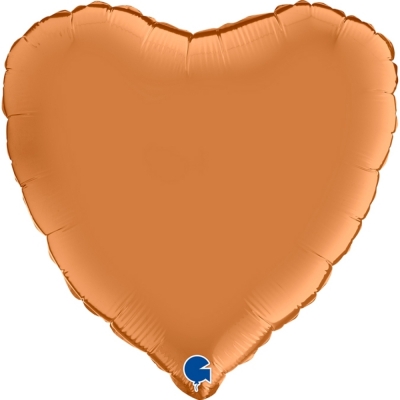 Grabo Folienballon Heart Satin, Caramel 45cm/18