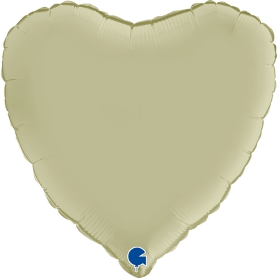 Grabo Folienballon Heart Satin, Olivgrün 45cm/18