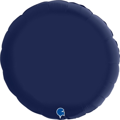 Grabo Folienballon Round Satin, Blue Navy 90cm/36
