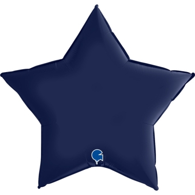 Grabo Folienballon Star Satin, Blue Navy 90cm/36