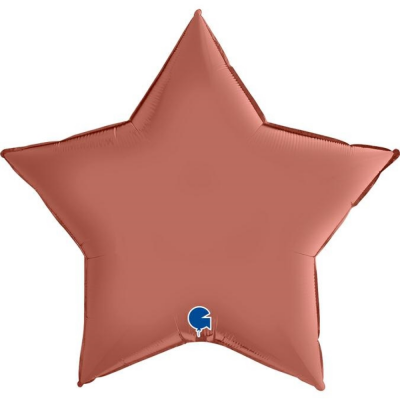 Grabo Folienballon Star Satin, Rosgold 36/90cm