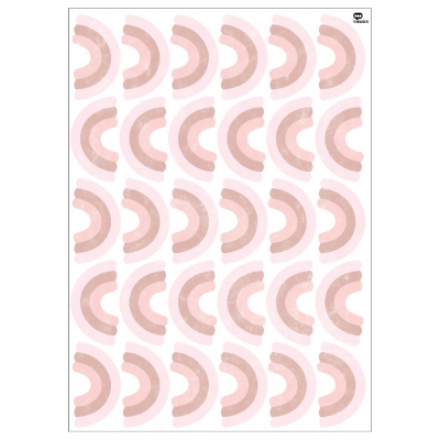 Tresxics Mini-Regenbogen-Aufkleber (1 Bogen), Pink