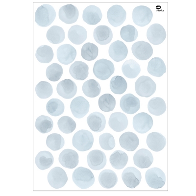 Tresxics Aquarellaufkleber mit unregelmäßigen Punkten (4 Bogen), Blau