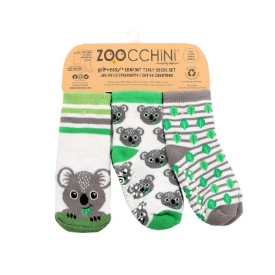 Zoocchini 3er Pack Söckchen (0-24 M), Kai der Koala