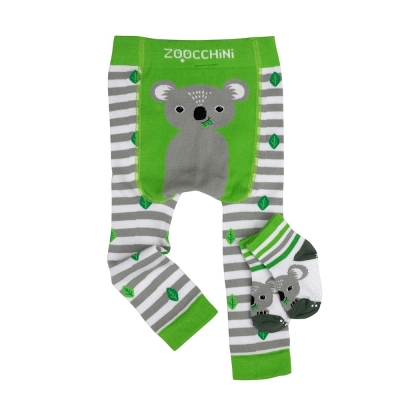 Zoocchini Baby Leggings & Socken Set, Kai der Koala