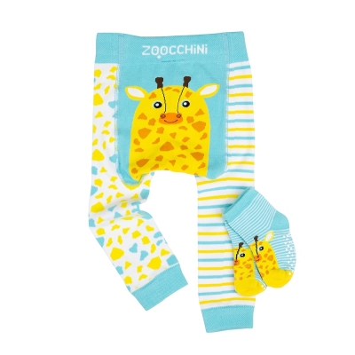 Zoocchini Baby Leggings & Socken Set, Jaime die Giraffe