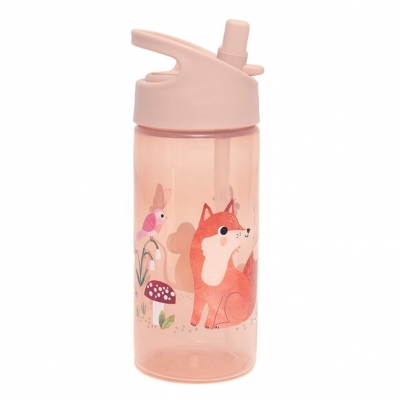 Petit Monkey Strohhalm-Flasche, Woodland Pink