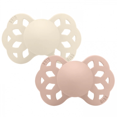 BIBS Infinity Schnuller (symmetrisch, 0-6M), Ivory & Blush