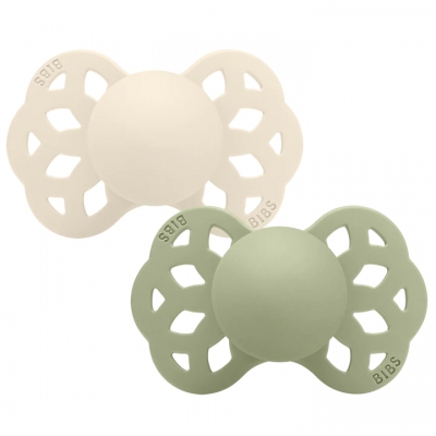 BIBS Infinity Schnuller (symmetrisch, 0-6M), Ivory & Sage