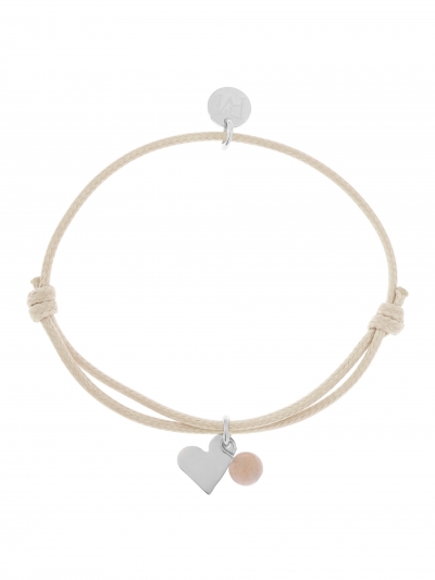 Proud MaMa Armband Mea, Creme/ Mondstein