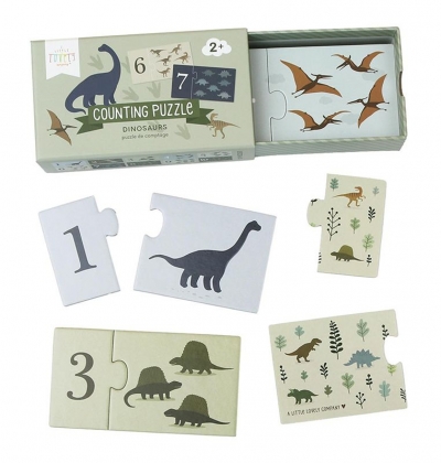 A Little Lovely Company Puzzle - Lerne zhlen 1-10, Dinosaurier