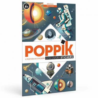 Poppik Stickerposter Discovery (1 Poster + 40 Stickers), Astronomie