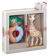 Geschenkset Sophie La Giraffe, Giraffe + Rassel