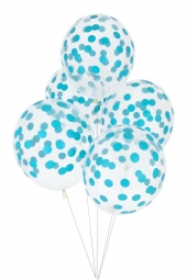 My Little Day Luftballone aus Latex, 5 Stk. - Confetti Blau
